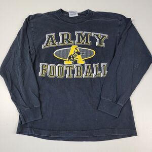 Vintage 90s US Army Football Longsleeve Shirt Medium Logo Athletic Single Stitch